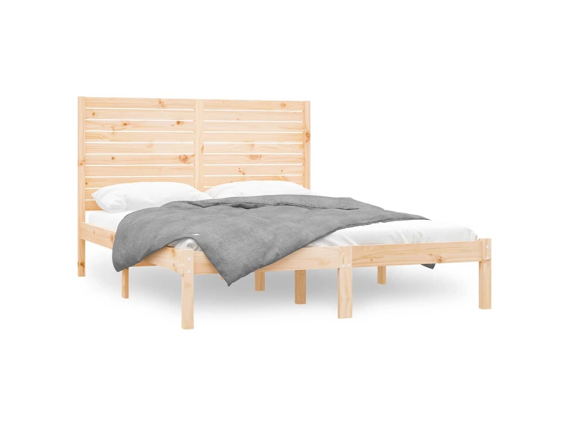 Bed Frame, Bed Frames Vidaxl Marrom Madeira (120 X 200 Cm)