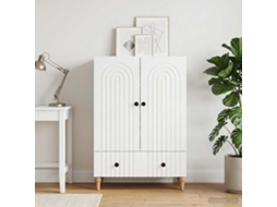 Vidaxl Buffet Com Gaveta Branco 66 X 34,5 X 95 Cm Derivados De Madeira
