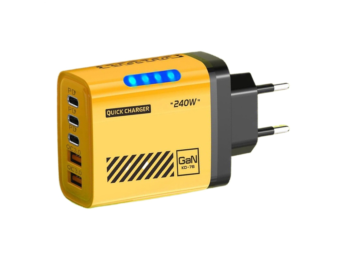 Carregador USB em formato cubo portátil, 5 portas MDUG