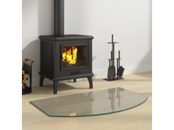 Vidaxl Placa De Vidro Para Lareira Transparente 80 X 50 Cm Vidro