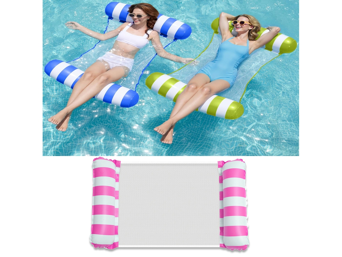 Boia De Piscina Tipo Rede Para Adultos, 4 Em 1, Inflável E Multifuncional, Em Pvc, Para Relaxar Na Água.
