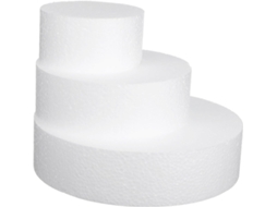 Conjunto De 3 Formas Redondas De Espuma Para Bolo, Leves E Dobráveis