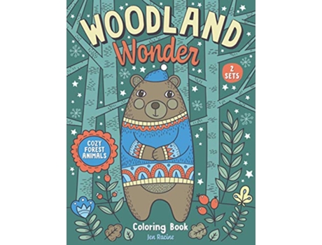 Livro Woodland Wonder Cozy Forest Animals Coloring Book de Jen Racine (Inglês)