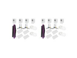 Conjunto com 2 peças de reposição para o toca-discos Midea V12: acessórios, consumíveis, escova lateral principal, filtro HEPA, pano de limpeza e saco para pó.