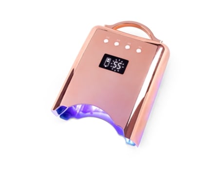 Luz de Cura de Unha Recarregável 78W com Temporizador de Exibição de Tempo de 4 Lcd Sensor Automático Ouro Rosa IKIKSO