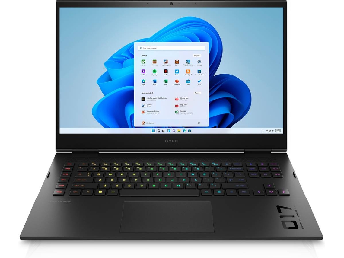 Portátil HP OMEN 17-ck1003np (Intel Core i9-12900H - NVIDIA GeForce RTX 3080 Ti - RAM: 32 GB - 1 TB SSD - 17.3'')