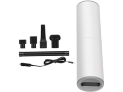 Aspirador De Pó Portátil Para Carro Magiclulu, Branco, Com Vários Bicos E Filtro Lavável, Econômico, Compacto E Fácil De
