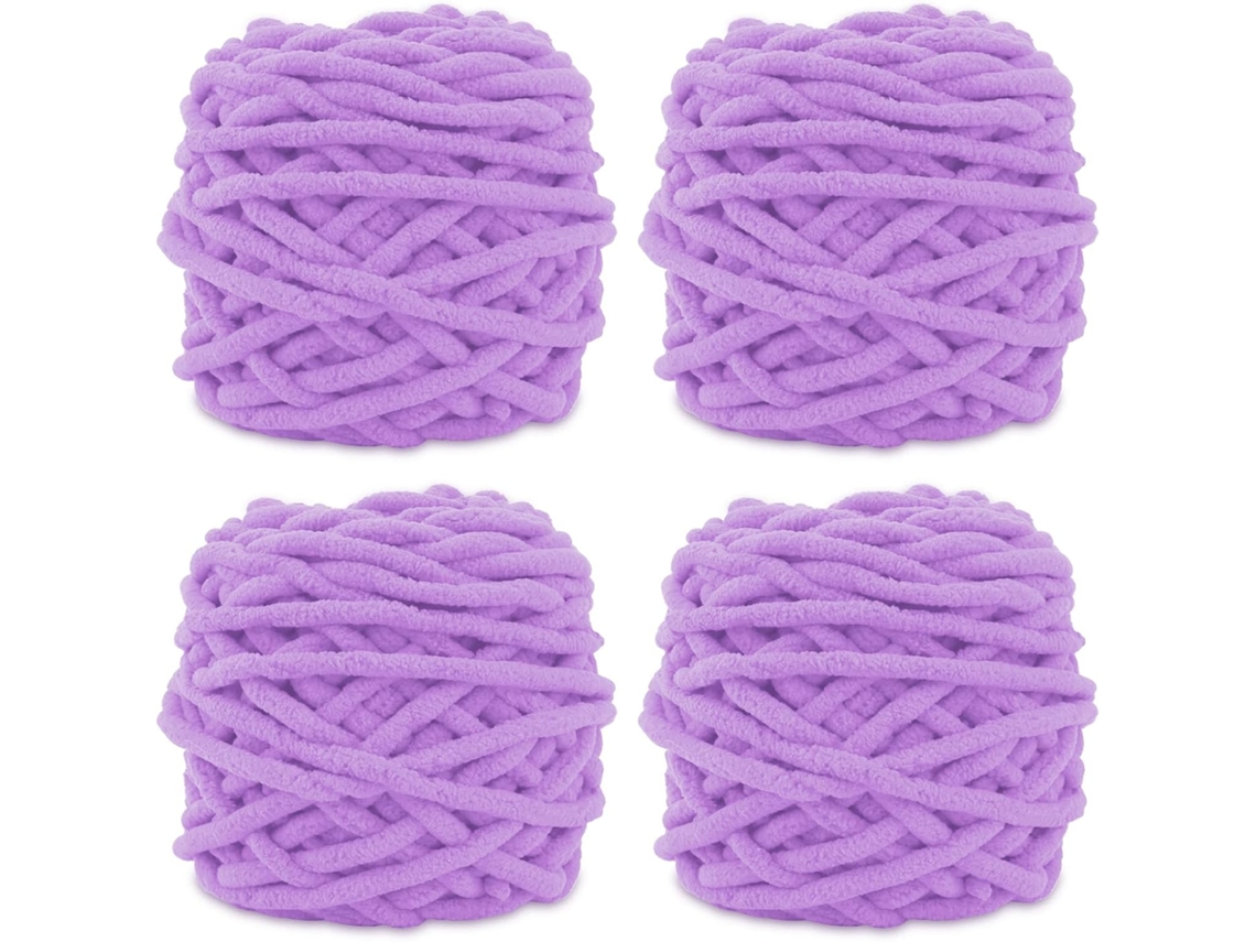 Fio 4x Fio Para Crochê, Fio Grosso E Macio Para Projetos De Fios X44 Yd Aquaforge