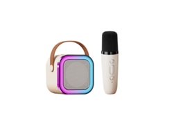 Mini Máquina De Karaokê Portátil K12, Caixa De Som Bluetooth Para Karaokê Para Crianças E Adultos, Branca. Aquaforge