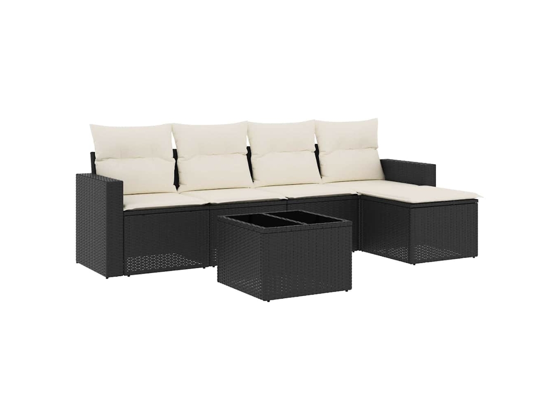 Garden Sofa Set, Garden Sofa Sets Vidaxl Preto Rattan / Vime (n/a)