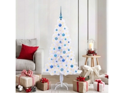 Vidaxl Árvore De Natal Artificial Com 150 Leds Branco 150 Cm Pvc E Aço