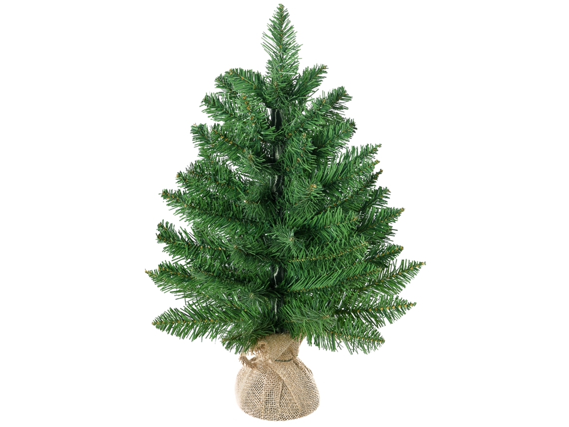 Árvore de Natal Pvc, 100%linen, Cement Cor Green Ø44x60 cm Homcom