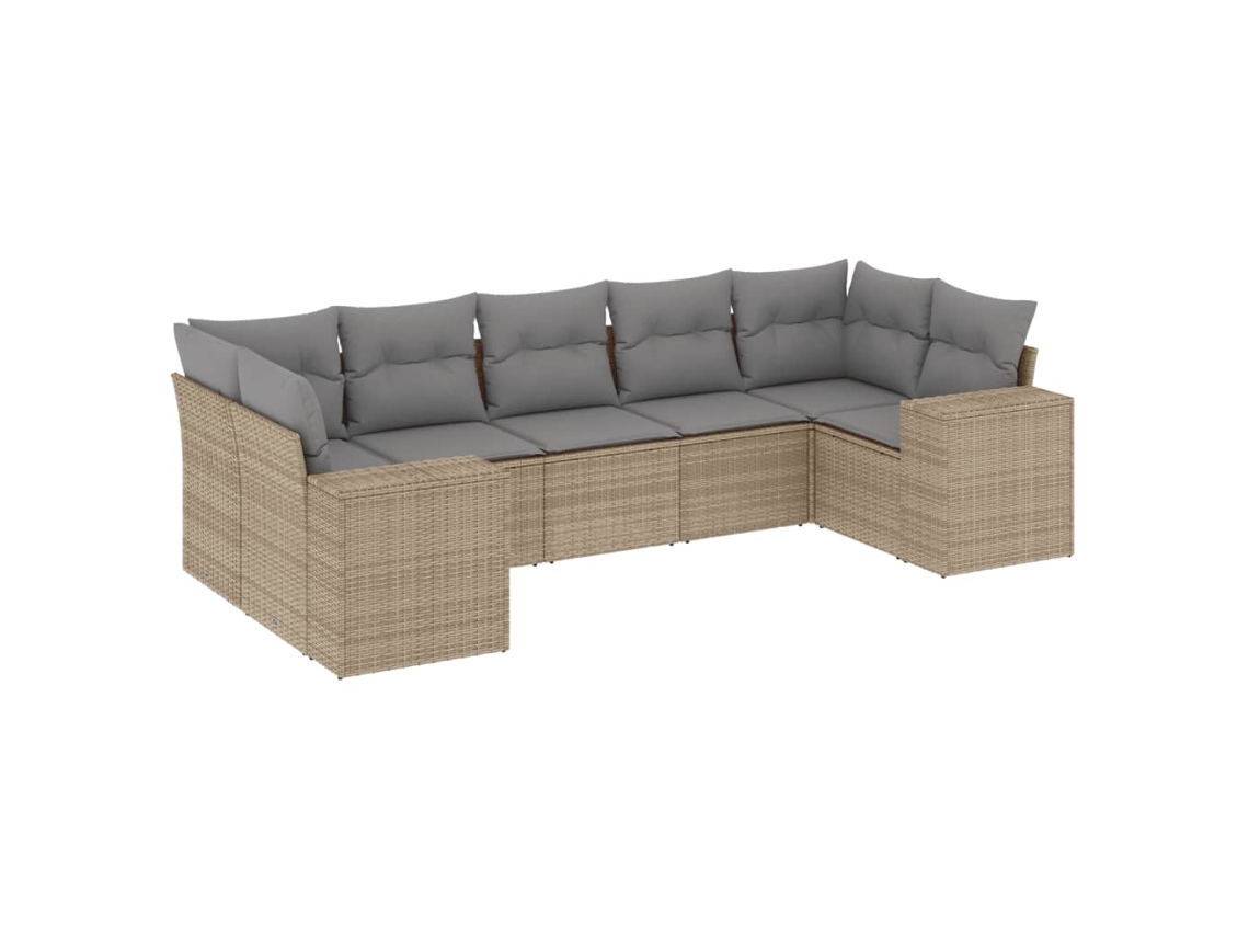 Garden Sofa Set, Garden Sofa Sets Vidaxl Bege Rattan / Vime (n/a)