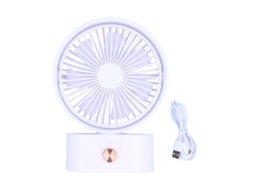 Ventilador Elétrico Portátil 270° Usb 10 Marchas Branco