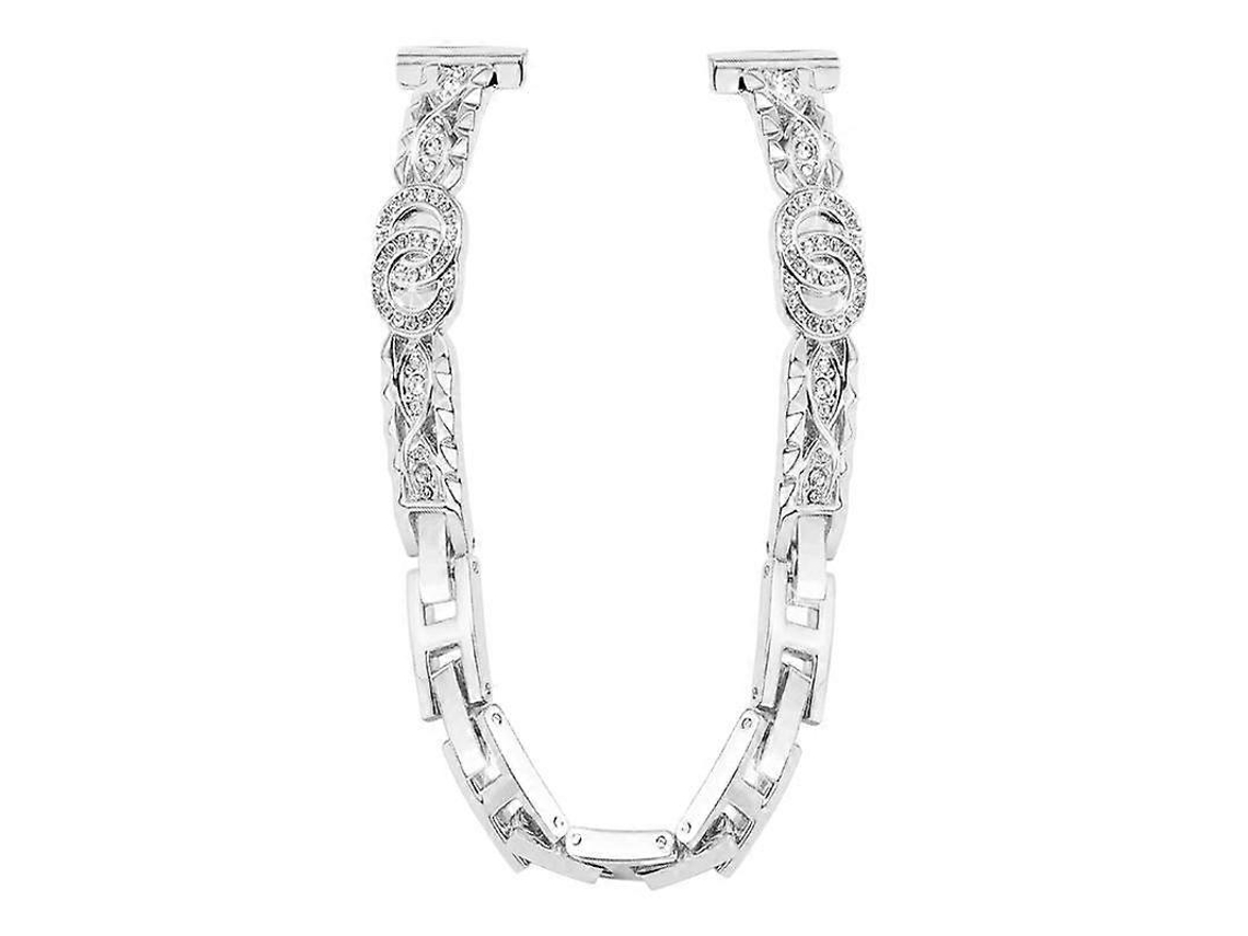 Pulseira Fina Xdfind Em Aço Inoxidável Com Diamantes, 14 Mm