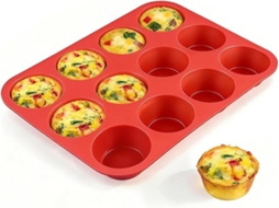Formas para muffins Lurelia, 1 unidade, silicone antiaderente, para muffins e cupcakes.