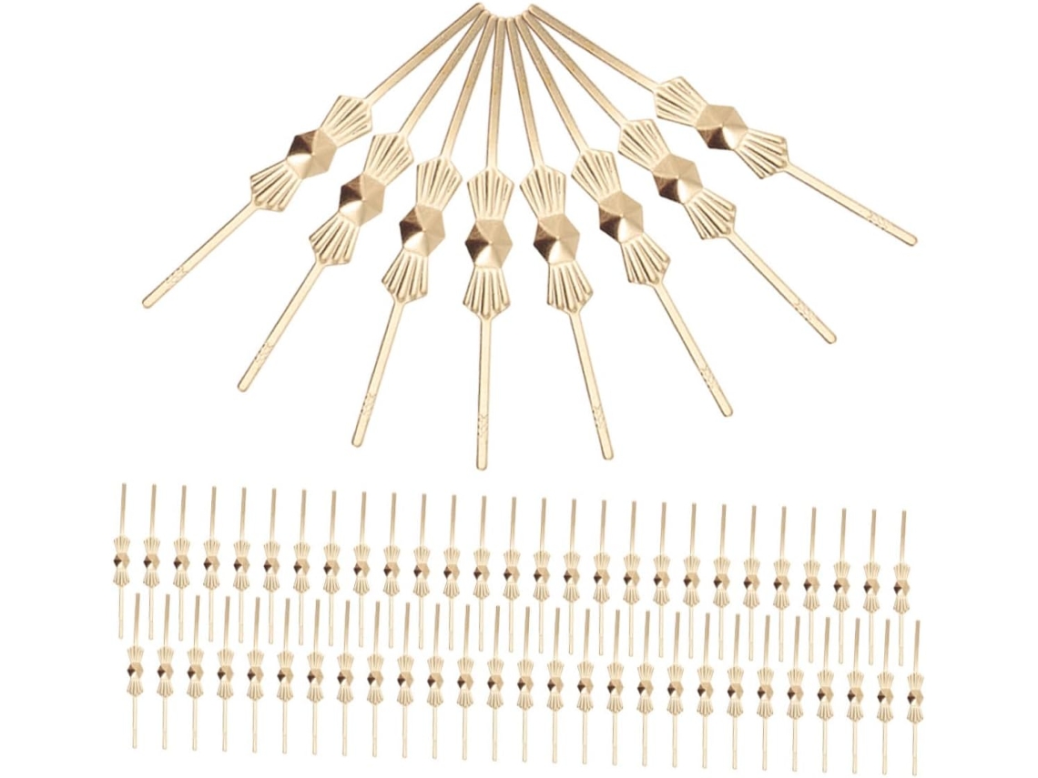 Conjunto 300 Conectores Metálicos Lustres Clips Fixação Cristal Iluminação Duráveis Fáceis Instalar GOKOCO