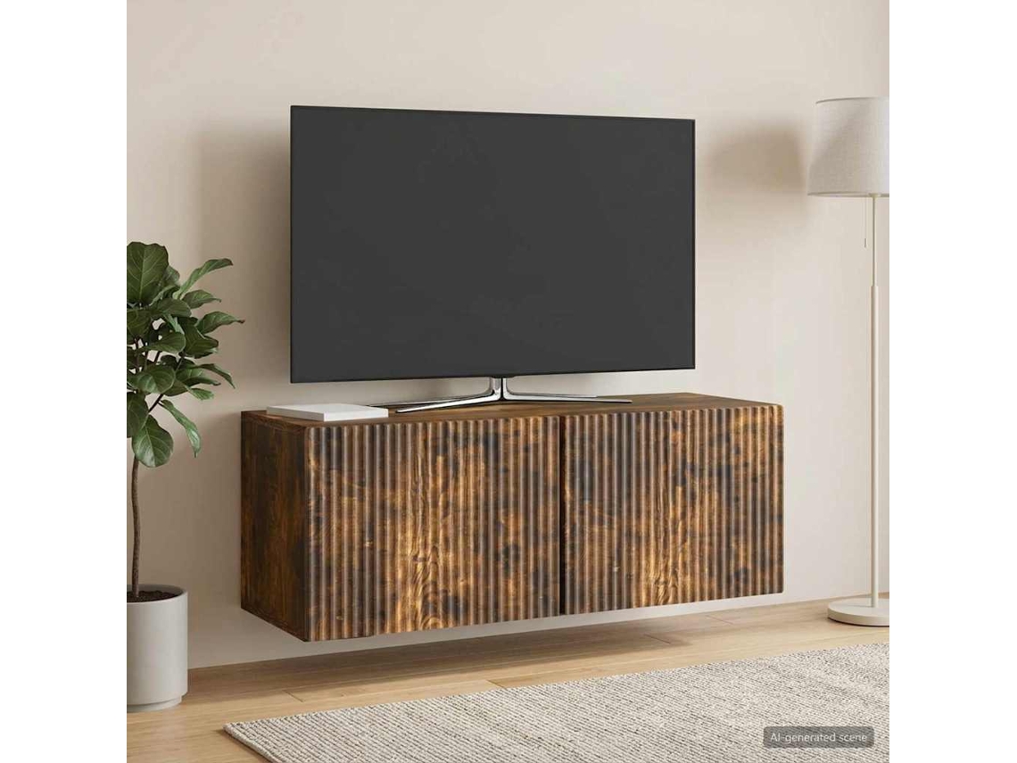 Vidaxl Gabinete De Tv De Parede 78,5 X 31 X 30 Cm Carvalho Fumado