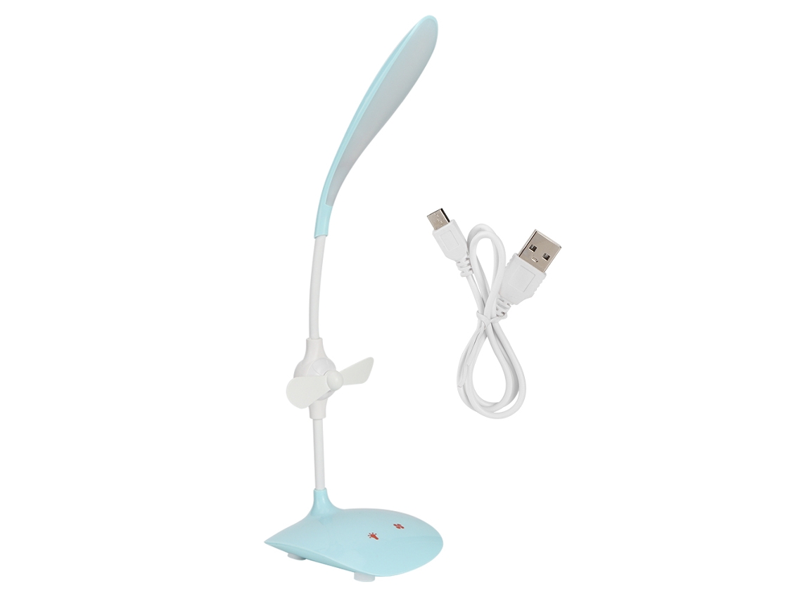 Lâmpada de Mesa Led 5w com Ventilador 3 Níveis Iluminação