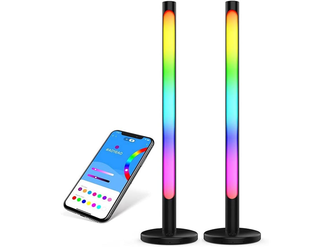 Luminária De Mesa Inteligente Com Iluminação Ambiente Rgb Para Tv, Controle Por Aplicativo Bluetooth, Luminária De