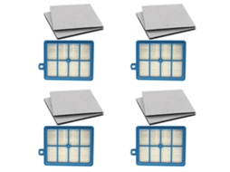 4pcs HEPA + 8pcs Motor Cotton Filters For Philips Electrolux AEG