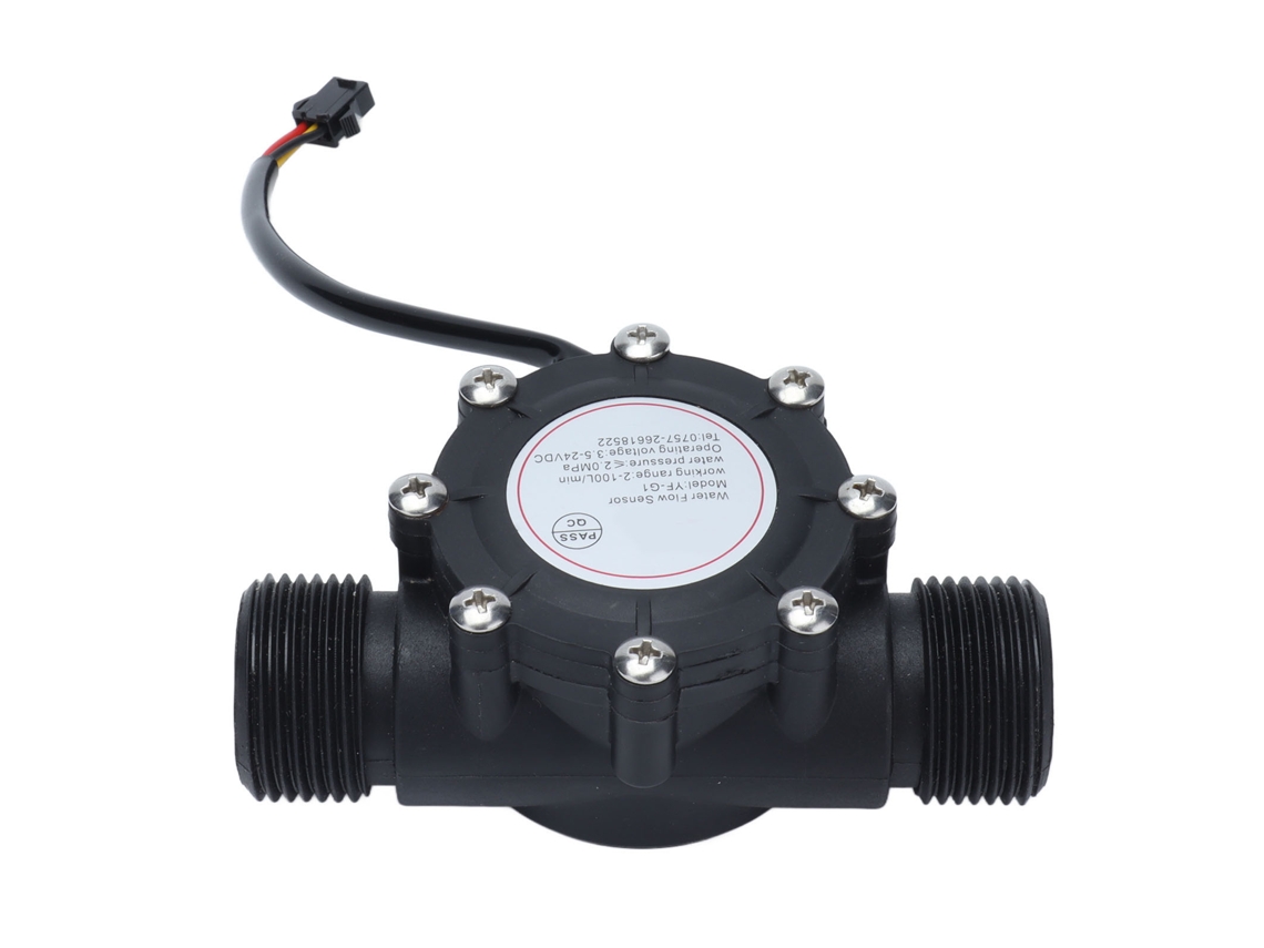 Sensor de fluxo de água DN25 de 1,3 polegadas em nylon para piscinas e tubulações de água.