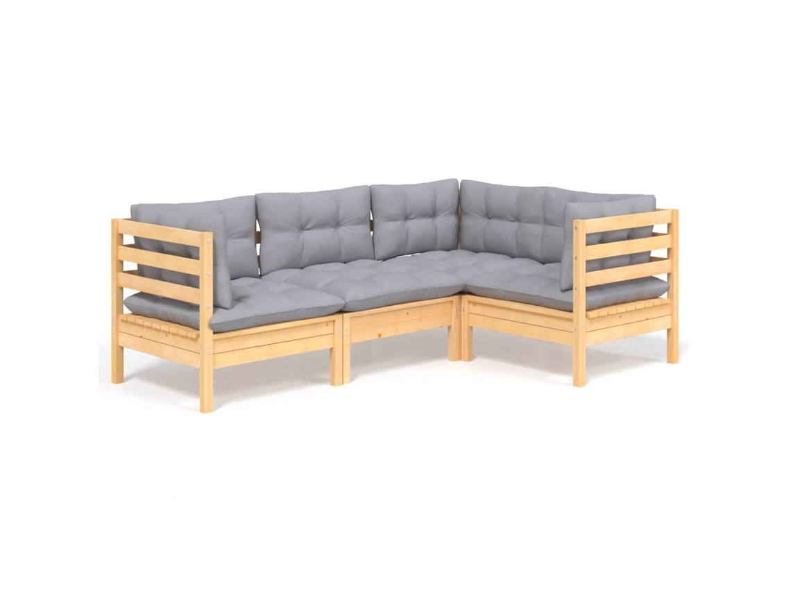 Garden Lounge Set, Garden Lounge Sets Vidaxl Cinzeto Madeira De Pinho (n/a)
