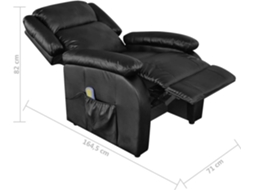 Cadeira de Massagens VIDAXL couro artificial preto elegante