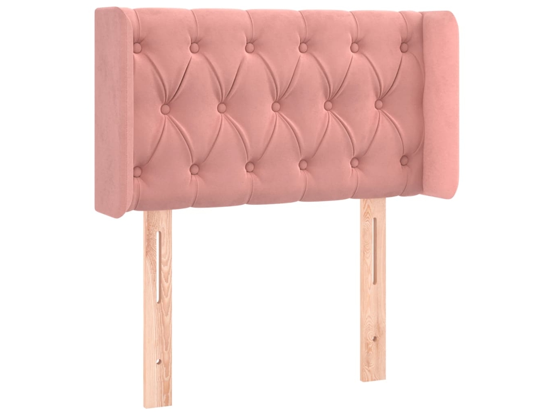 Headboard, Headboards Vidaxl Cor-de-rosa Veludo (83 X 16 X 78/88 Cm)