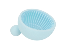 Taza Limpiadora De Brochas De Maquillaje Suave Flexible En Silicona Para Manicura Y Belleza Hogar Y Salón Azul
