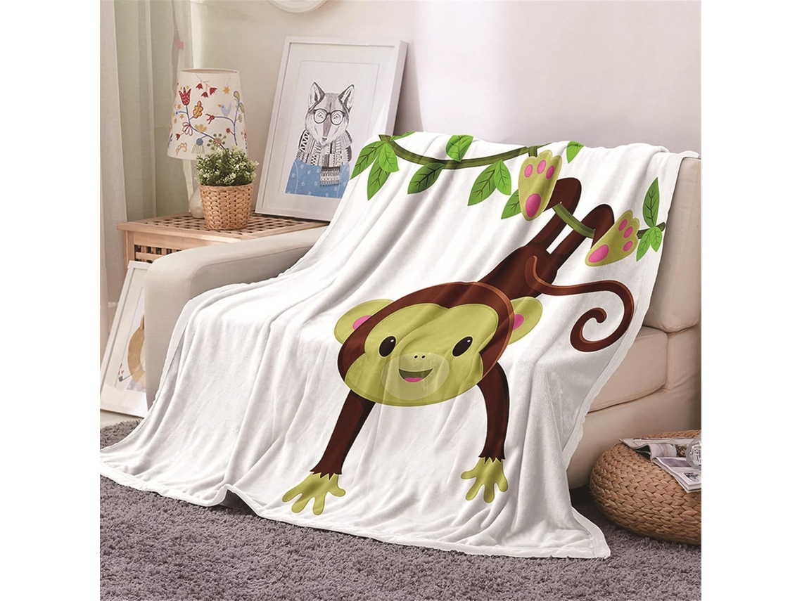 Manta de Lã Flanelada Fansu com Estampa 3d Macia e Quente Microfibra para o Inverno Ideal Cama Ou Sofá Adequad