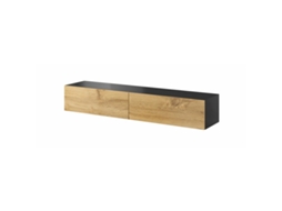 Móvel de Tv CAMA MEBLE Rtv Vigo180 C/Dw Preto 180x30x40 cm