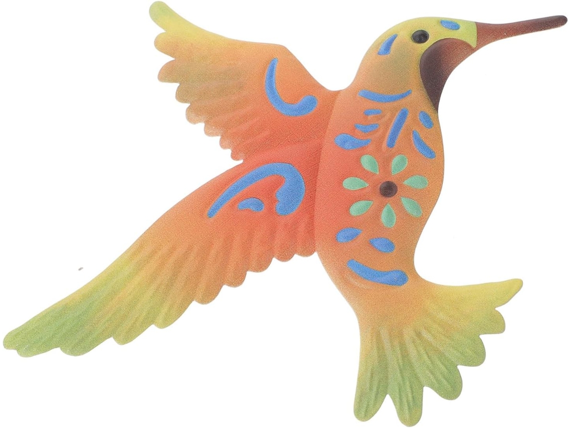 Decoração de Parede em Metal, Figura Beija Flor, para Externa. Escultura com Formato Elegante Casa. CHABERLU