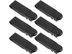 Conjunto de 6 prendedores de dinheiro vermelhos, design portátil para gavetas de dinheiro e pequenos negócios.