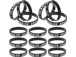 Jojofuny 50-pulseiras De Formatura Em Silicone Preto, Gravadas Com A Turma De 2024, Ideais Para Festas De Formatura E