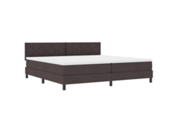 Conjunto 1 Cama Box Vidaxl Castanho Tecido (200 X 200 Cm)