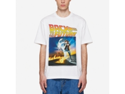 Rockinstone Back To The Future Movie This Time White Adult T-shirt Size:m