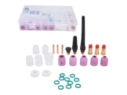 Kit De Peças Para Soldagem Tig: Bico, Eletrodo, Cazoleta, Collet, Copas De Vidro Para Wp-17 Wp-18 Wp-26