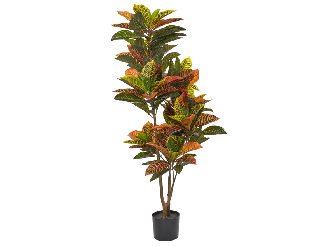 Planta artificial BELIANI Codiaeum de Material sintético Verde 75x75x140