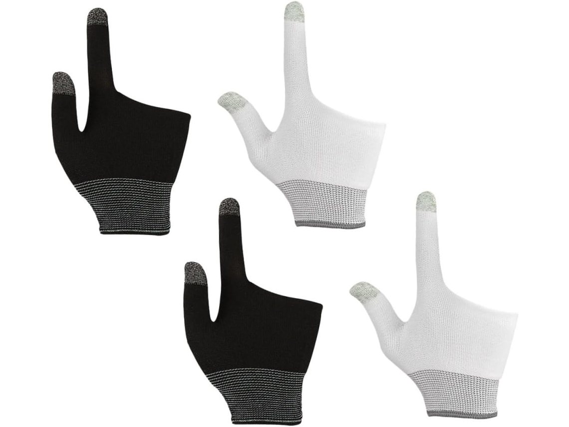 Vicasky 2-pares De Protetores Dedo Para Jogos Em Dispositivos Móveis Com Tela Sensível Ao Toque Confortáveis E Práticos