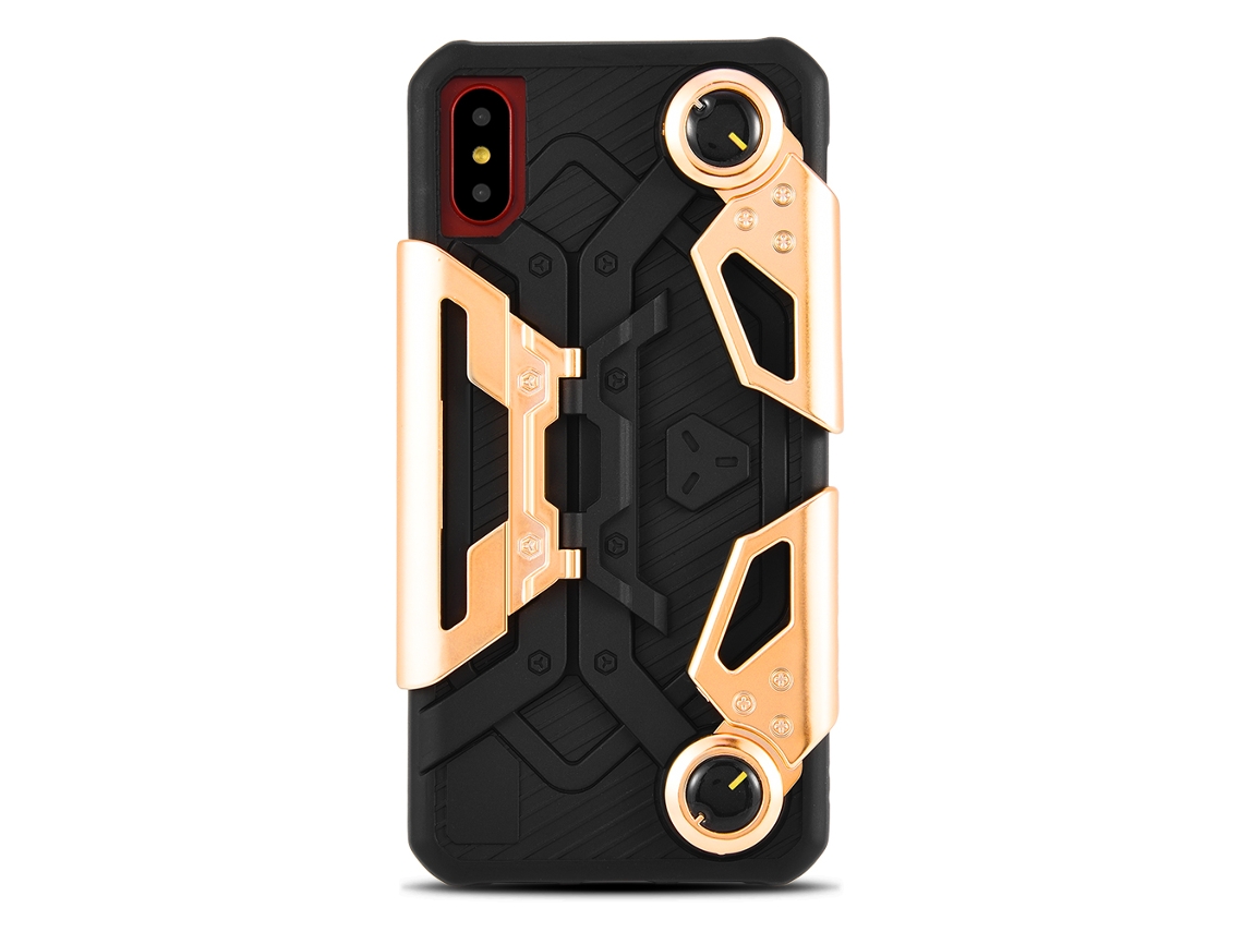 Capa Dourada para iPhone X EOOCOO (à prova de choque, controle)
