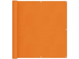 Conjunto 1 Tela De Varanda Vidaxl Laranja Poliéster (110 X 500 Cm)