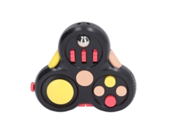 Ats brinquedo de Controlador Rotatório para Dedos, Tapete de Jogo Anti estresse e Ansiedade, Botão de Bola, Cor Preta