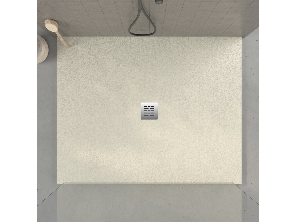 Base de Duche em Ardósia Centro Bege 130x110 cm RC