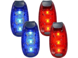 Rebe-2 Luces Led De Seguridad Para Corredores, Bicicletas, Barcos - Alta Visibilidad, Clip, Azul Y Rojo, Modos Estable, Parpadeo Lento Y Flash