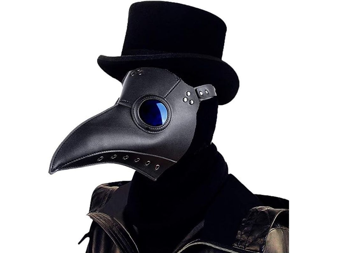 Máscara de Pássaro de Couro Retrô Steampunk Gótico para Halloween e Cosplay