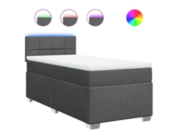 Box Spring Bed, Box Spring Beds Vidaxl Cinzeto Tecido (100 X 200 Cm)