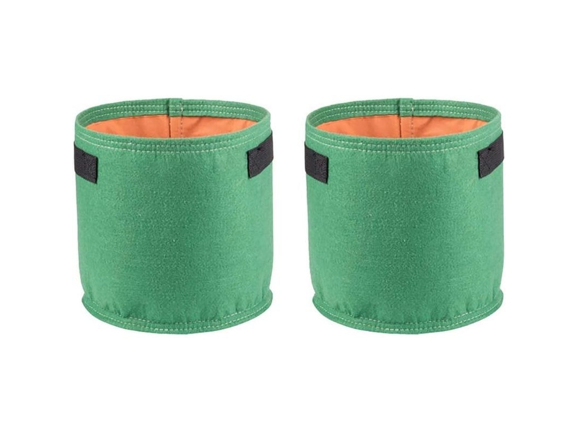 2 Sacos de Plantio com Alça 25x20cm Verde Grama para Tomates, Batatas, Legumes, Flores e Jardinagem