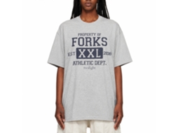 Rockinstone Twilight Movie Forks Athletic Dept Gray Adult T-shirt Size:l