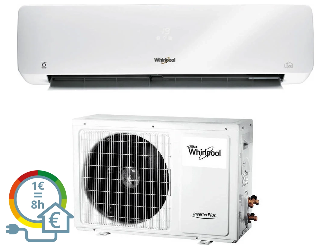 Ar Condicionado WHIRLPOOL SPIW318A2WF (36 m² - 18000 BTU - Branco)